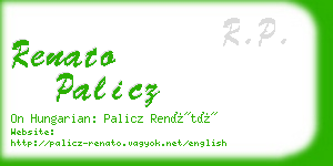 renato palicz business card